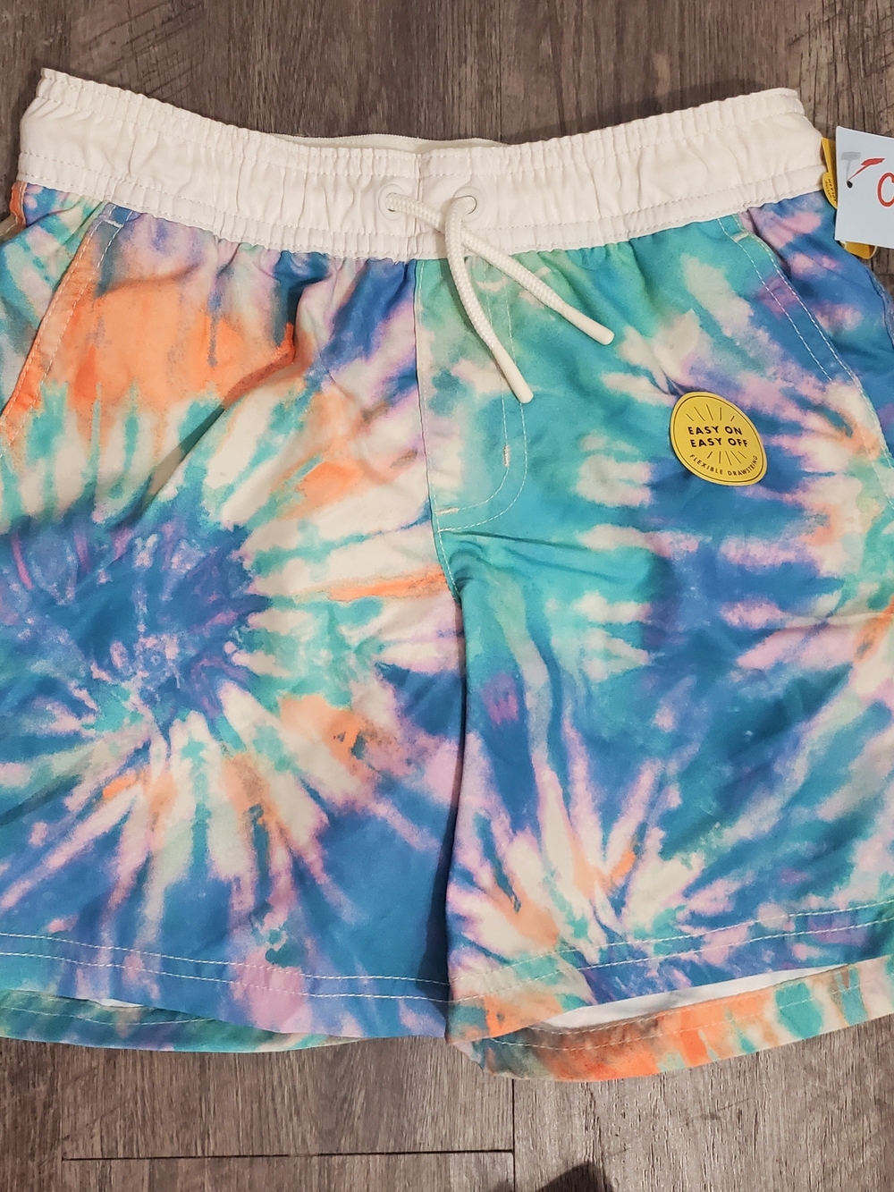 Cat & Jack Tie Dye Swim Shorts S (6/7)